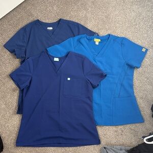 Blue Scrub Tops - Medium